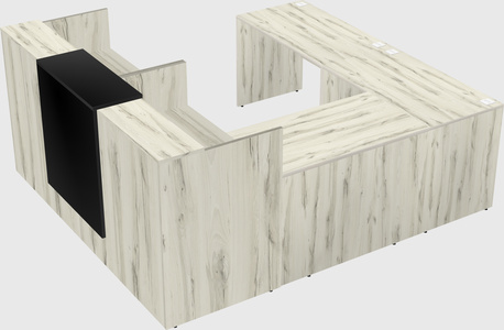 Shared one sided u-shaped reception desk