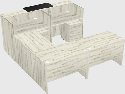 Shared one sided u-shaped reception desk