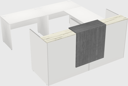 Shared one sided u-shaped reception desk