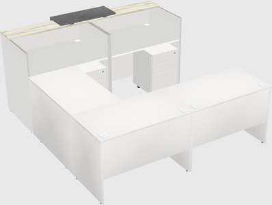 Shared one sided u-shaped reception desk