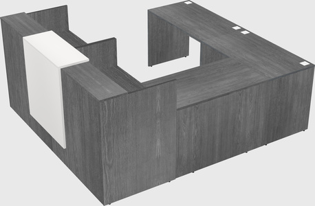 Shared one sided u-shaped reception desk