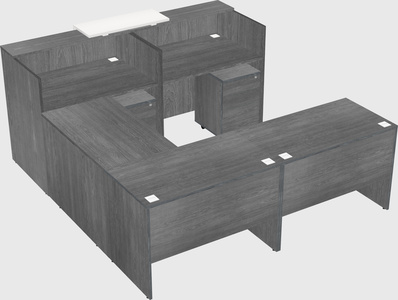 Shared one sided u-shaped reception desk