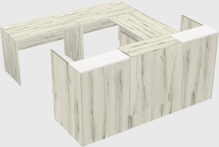 Shared one sided u-shaped reception desk