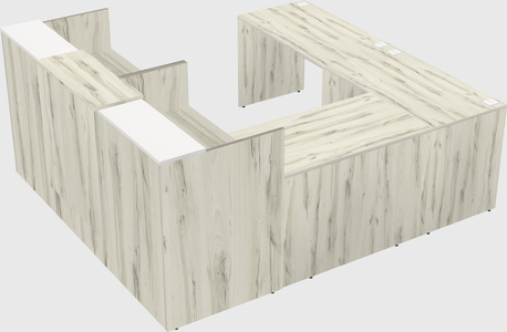 Shared one sided u-shaped reception desk