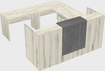 Shared one sided u-shaped reception desk