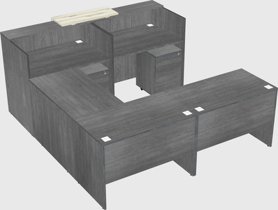 Shared one sided u-shaped reception desk