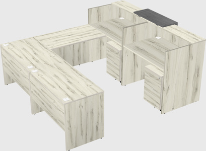 Shared one sided u-shaped reception desk