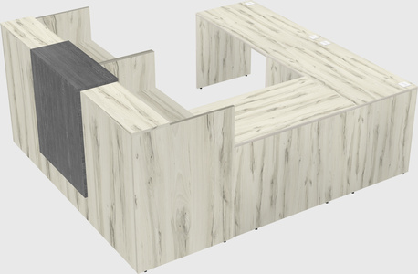 Shared one sided u-shaped reception desk