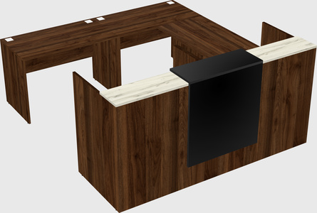 Shared one sided u-shaped reception desk
