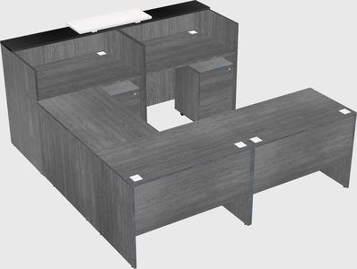 Shared one sided u-shaped reception desk