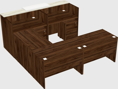 Shared one sided u-shaped reception desk