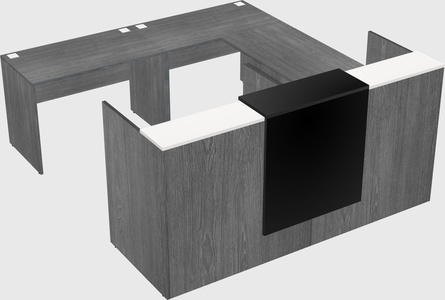 Shared one sided u-shaped reception desk