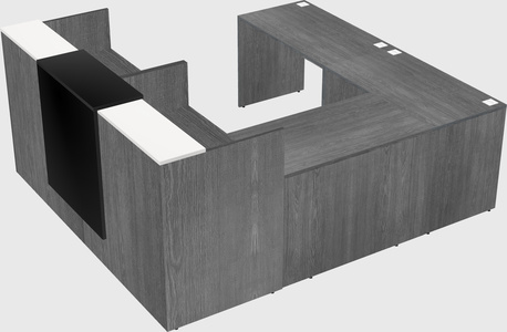 Shared one sided u-shaped reception desk