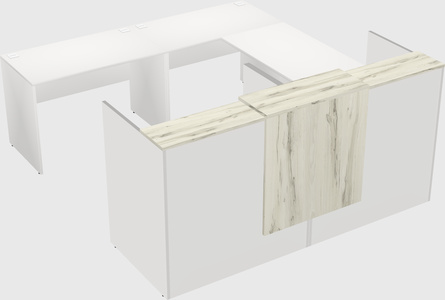 Shared one sided u-shaped reception desk