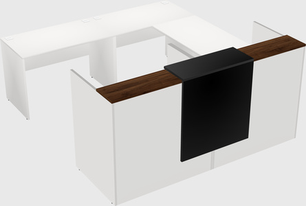 Shared one sided u-shaped reception desk
