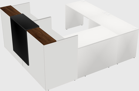 Shared one sided u-shaped reception desk