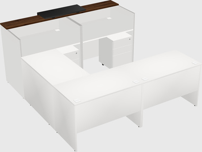 Shared one sided u-shaped reception desk