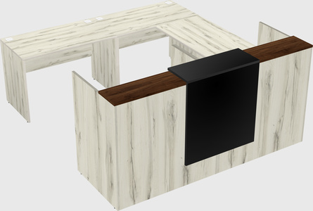 Shared one sided u-shaped reception desk