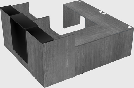 Shared one sided u-shaped reception desk