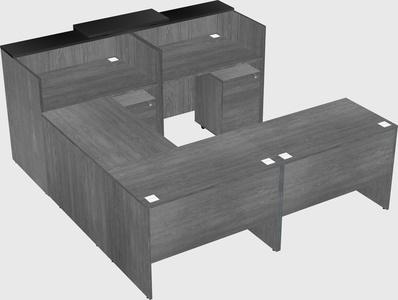 Shared one sided u-shaped reception desk