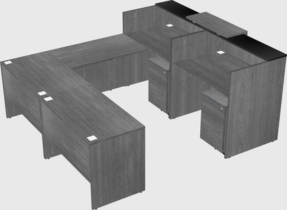 Shared one sided u-shaped reception desk