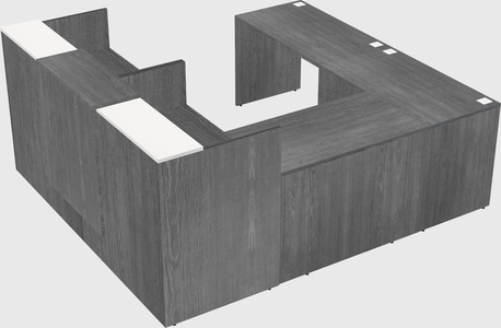 Shared one sided u-shaped reception desk