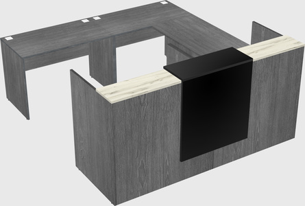 Shared one sided u-shaped reception desk