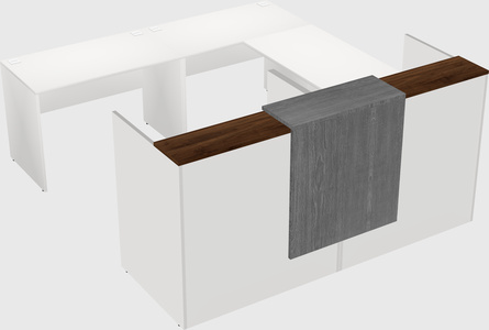 Shared one sided u-shaped reception desk