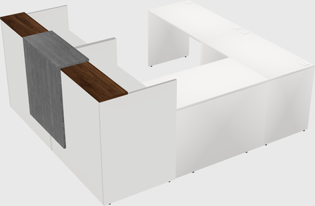 Shared one sided u-shaped reception desk