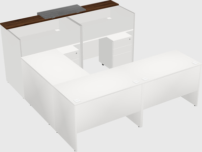 Shared one sided u-shaped reception desk