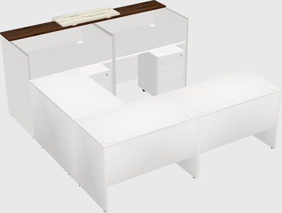 Shared one sided u-shaped reception desk