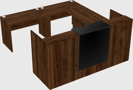 Shared one sided u-shaped reception desk