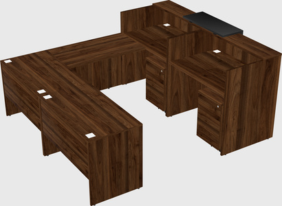Shared one sided u-shaped reception desk
