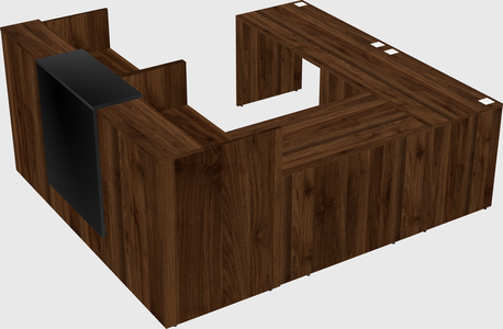 Shared one sided u-shaped reception desk