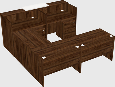 Shared one sided u-shaped reception desk