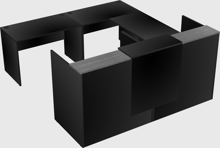 Shared one sided u-shaped reception desk