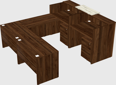 Shared one sided u-shaped reception desk