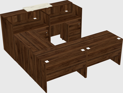 Shared one sided u-shaped reception desk
