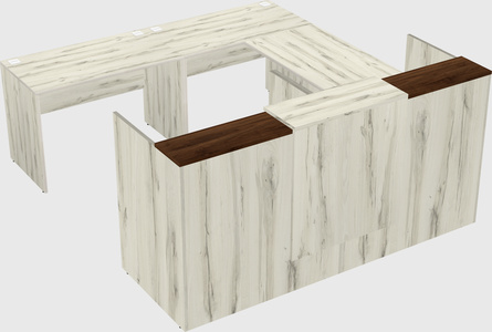 Shared one sided u-shaped reception desk