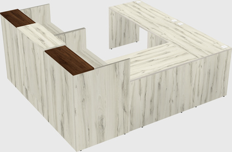 Shared one sided u-shaped reception desk