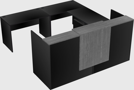 Shared one sided u-shaped reception desk