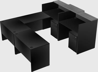 Shared one sided u-shaped reception desk