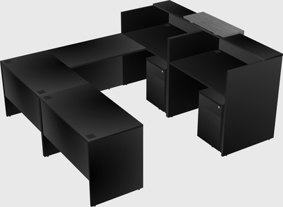 Shared one sided u-shaped reception desk