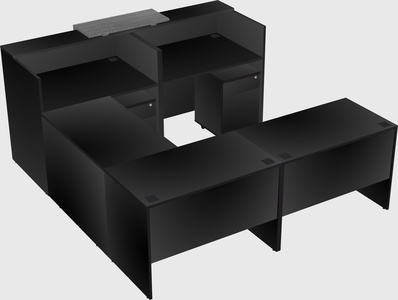 Shared one sided u-shaped reception desk