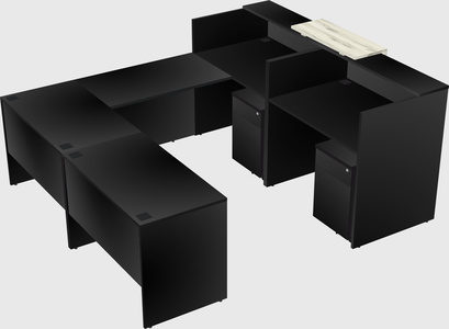 Shared one sided u-shaped reception desk