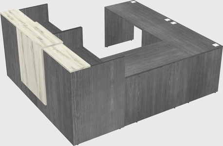 Shared one sided u-shaped reception desk