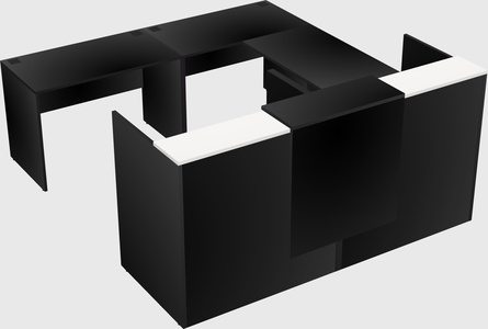 Shared one sided u-shaped reception desk