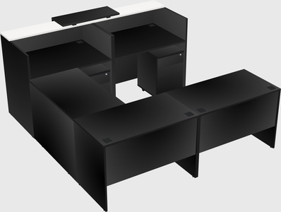 Shared one sided u-shaped reception desk