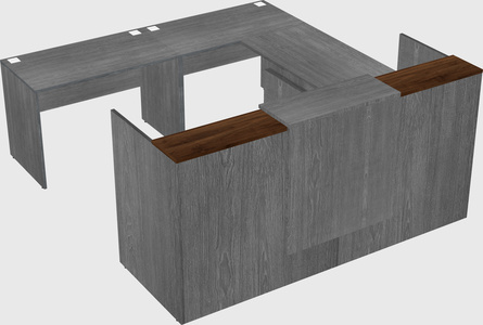 Shared one sided u-shaped reception desk