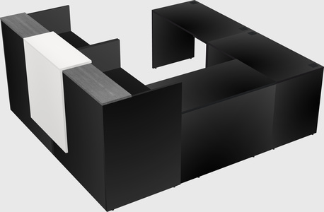 Shared one sided u-shaped reception desk